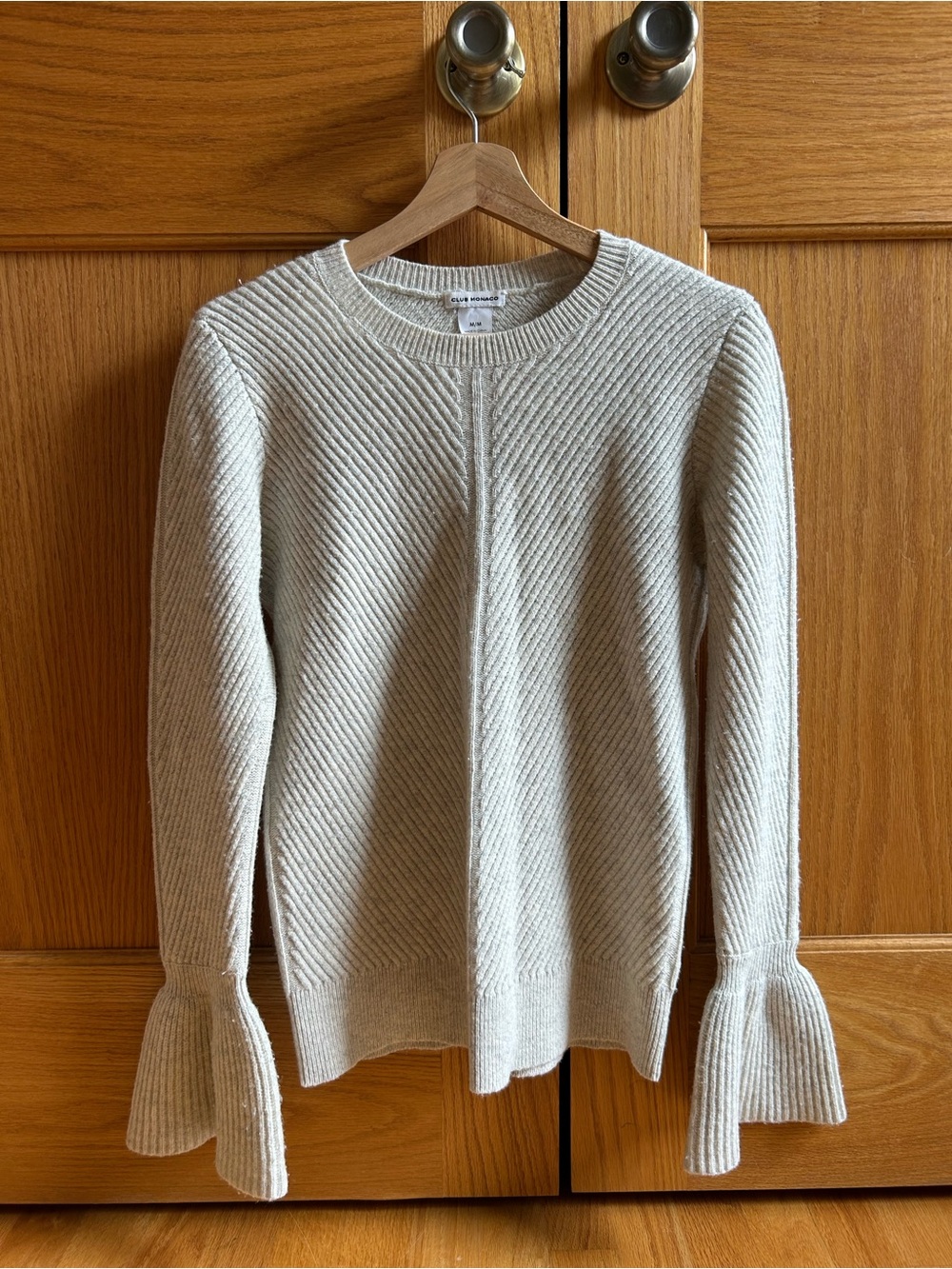 Club Monaco Andreah Gray Bell-Sleeve Sweater